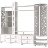 Стенка Bravo Мебель Палермо бар справа (золотой ясень/файн-лайн)