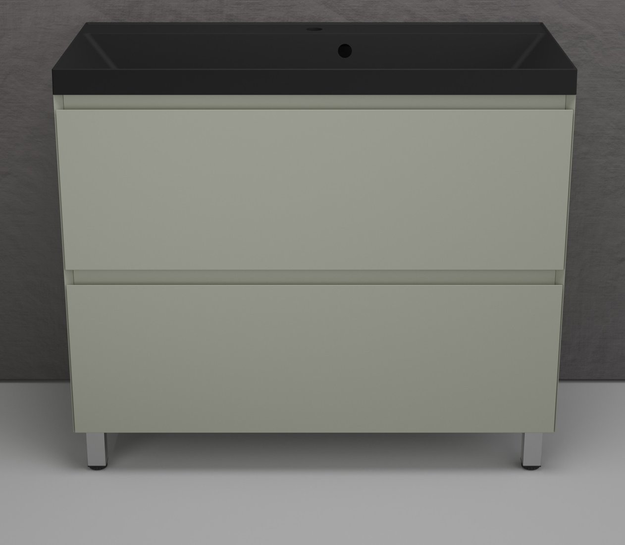 

Symbolite Тумба под умывальник Манхэттен 100 Plus 2 ящика + Line 100x48 (олива/антрацит)