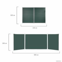 Меловая доска BRAUBERG 100х150/300 см 236972 (зеленый)