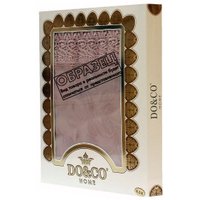 Скатерть DO&CO c гипюром 160x220 8082 (персиковый)