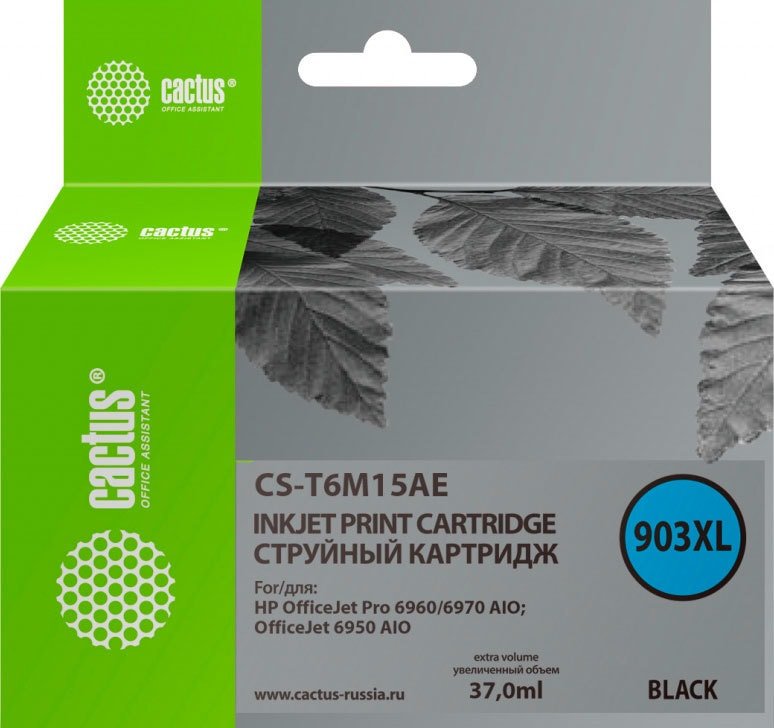 

Картридж CACTUS CS-T6M15AE (аналог HP 903XL)