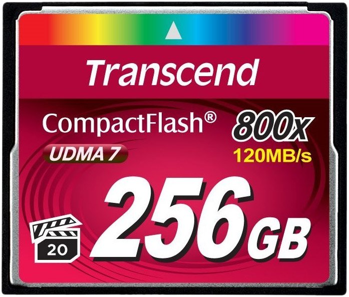 

Карта памяти Transcend 800x CompactFlash Premium 256GB (TS256GCF800)