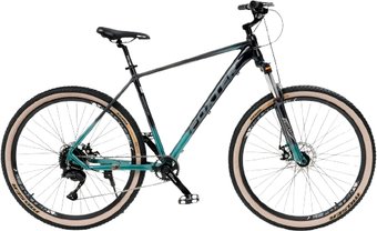 Велосипед Foxter Dallas 1*9 Cues 29 р.21 2024 (черный/зеленый)