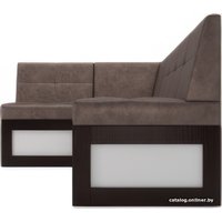 Угловой диван Мебель-АРС Нотис левый 207x82x132 (серо-шоколадный Star Velvet 60 Cofee)