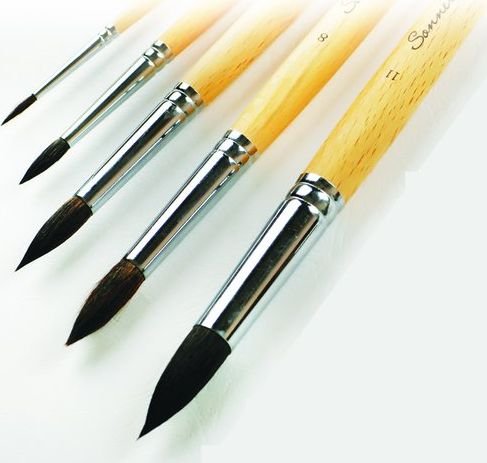 

Кисть для рисования Невская палитра Сонет 211206 (белка микс, круглая, на короткой ручке №6)