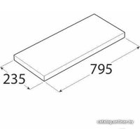 Полка Domax FS 80/24 (черный)