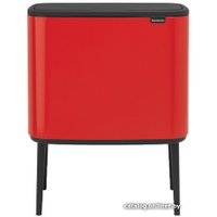 Система сортировки мусора Brabantia Bo Touch Bin 11+23 л (пламенный-красный)