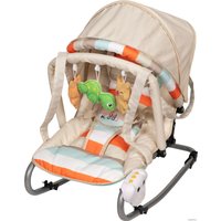 Шезлонг ForKiddy Enjoy Plus (песочный полосатый)