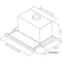 Кухонная вытяжка Jetair Betta 60/GR/BK GL (PRF0099697)