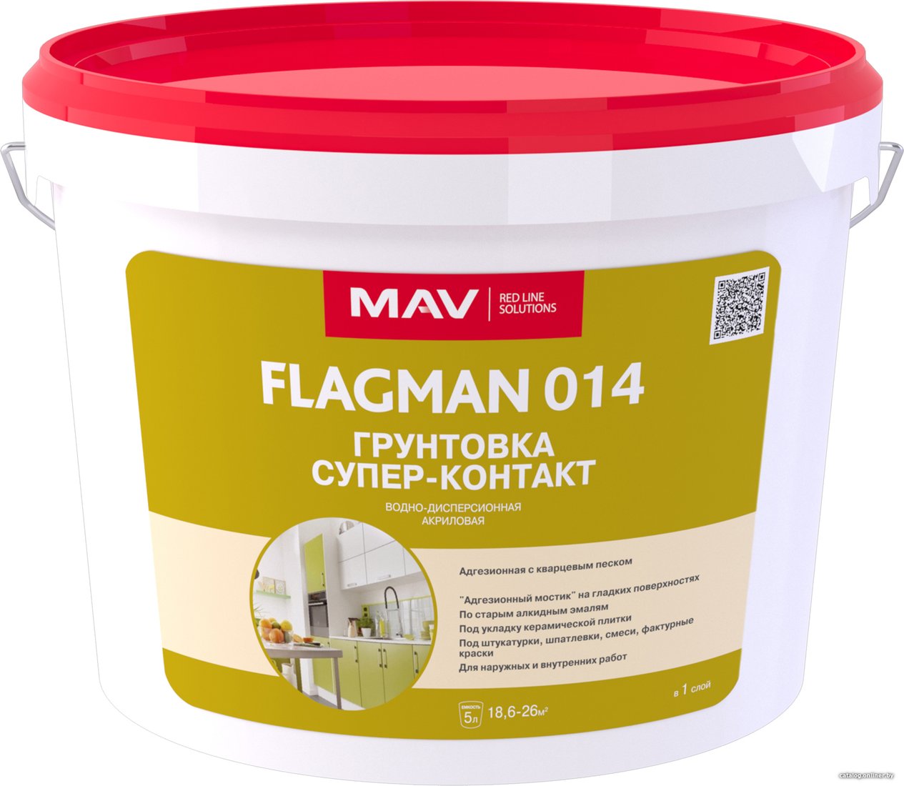 Акриловая грунтовка Flagman 014 (5 л, белый)