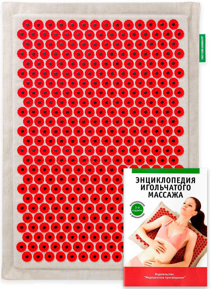 

Массажный коврик Лаборатория Кузнецова Тибетский аппликатор на мягкой подложке 41х60 см (магнитные вставки, красный)