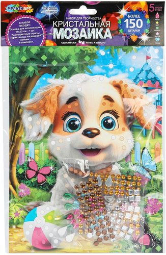 Алмазная мозаика  MultiArt Песик CRYST-114756