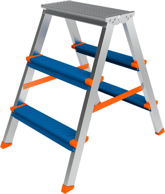 

Лестница-стремянка Сарайлы-М Алюминиевая двухсторонняя Колор 004739 (3x3)