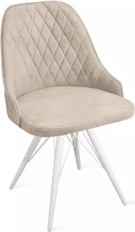 

Стул Трия Гранд К3 (белый матовый/микровелюр Wellmart Dark Beige)