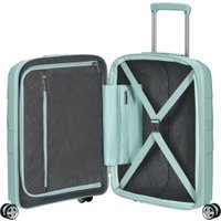 Чемодан-спиннер American Tourister Starvibe Metallic Surf Blue 55 см