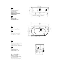 Ванна Wellsee Belle Spa 150x75 235701001 (пристенная ванна (левая) белый глянец, экран, каркас, сифон-автомат хром)