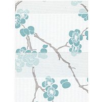 Рулонные шторы Delfa Сантайм День-Ночь Декор МКД DN-46073 (68x160, сакура/бирюзовый)