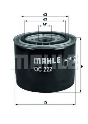 

Масляный фильтр Mahle Knecht OC222