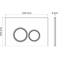 Унитаз подвесной Roxen Cube в комплекте с инсталляцией StounFix Dual Fresh 6 в 1 966075 (кнопка: серый бетон)