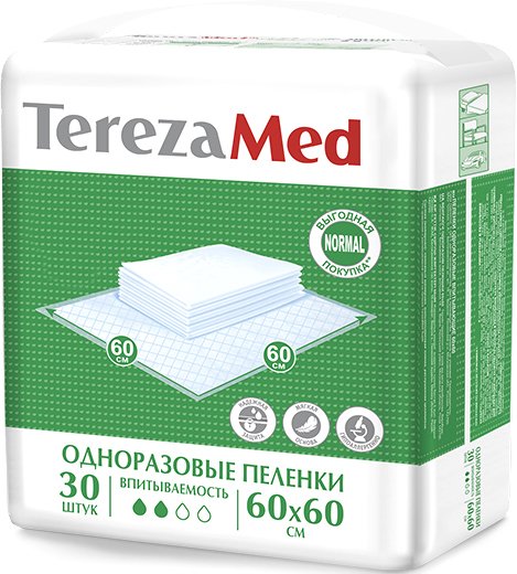 

Пеленки Tereza Med Впитывающие Normal 60x60 (30 шт)