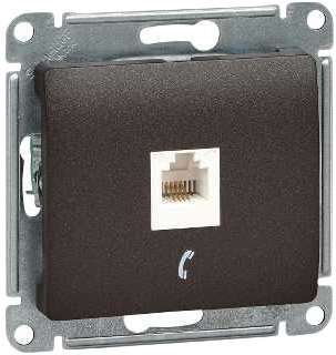 

Розетка телефонная Schneider Electric Glossa GSL000881T (шоколад)