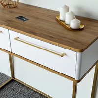 Туалетный столик без зеркала Shtabe Royal 5211 эко (дуб кантри/золото/р.золото)