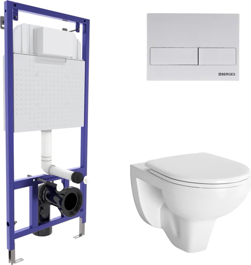 

Унитаз подвесной Berges Wasserhaus Gamma + Novum525 + L4 042428