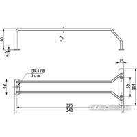 Держатель бокалов Lemax однорядный (хром)