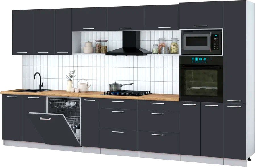 

Готовая кухня Интерлиния Мила Gloss 3.8-ПМ1 (пепел/пепел/дуб бунратти)