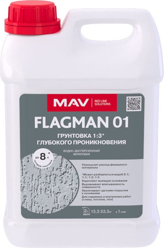 

Акриловая грунтовка Flagman 01 (2 л, бесцветный)