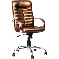 Офисное кресло Everprof Orion Mini Chrome (кожа, коричневый)