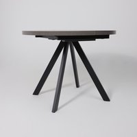 Кухонный стол Мамадома Rondo M-100 раздвижной 100-135 (дымчатая керамика/черный)