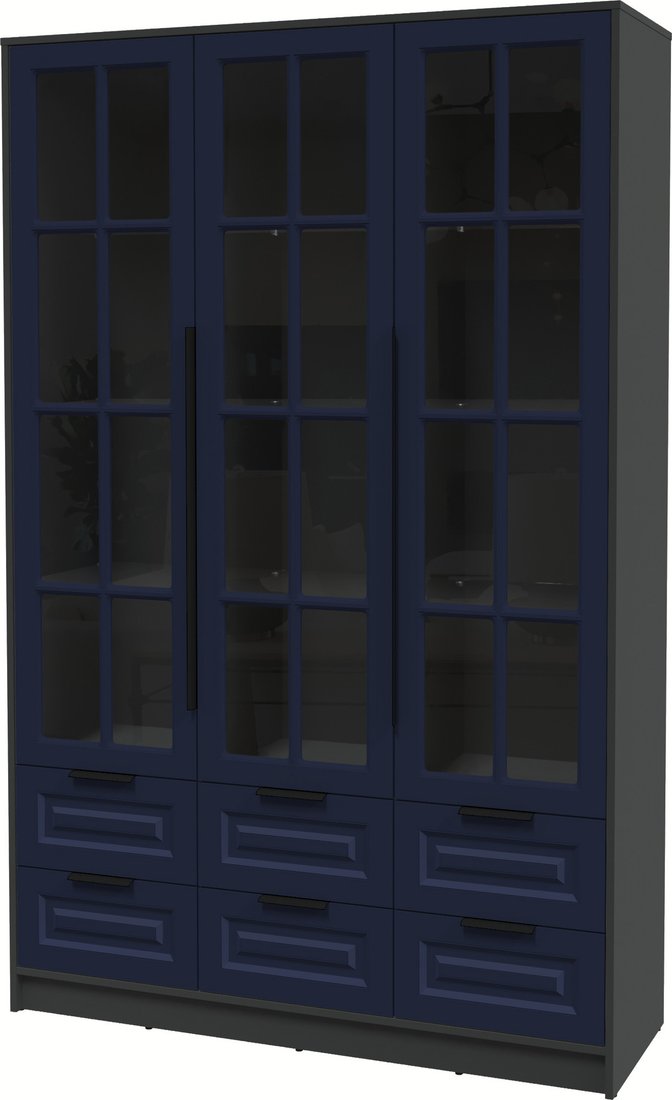 

Шкаф-витрина Интерлиния Концепт КТ-ШВ3 Деко (антрацит/индиго)