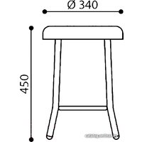 Табурет Nowy Styl Teddy chrome (V 27)