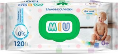 Влажные салфетки Senso Baby MIU С экстрактом алоэ (120 шт)