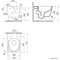 Унитаз подвесной Deante Anemon CDZS6ZPW