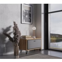 Тумба для обуви Black Red White Grace KOM1K (дуб наварра/графит)