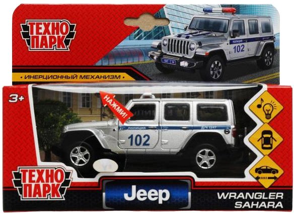 

Внедорожник Технопарк Jeep Wrangler Sahara Полиция SAHARA5D-12SLPOL-SR