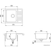 Кухонная мойка Aquasanita Notus SQ102AW (silica 111)