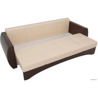 Диван Лига диванов Сатурн 28164 (экокожа, бежевый/коричневый)