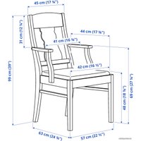 Обеденная группа Ikea Ингаторп/Ингольф 392.541.66 (белый/Нордвалла бежевый)