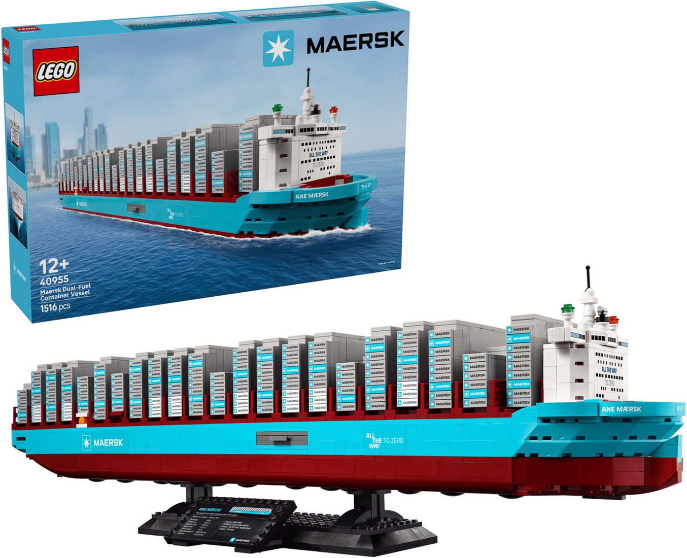 

Конструктор LEGO 40955 Контейнеровоз Maersk с двухтопливным двигателем