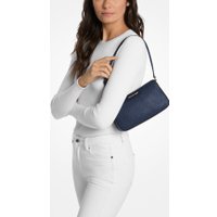 Женская сумка Michael Kors Jet Set Medium Saffiano Leather Pochette (Navy)