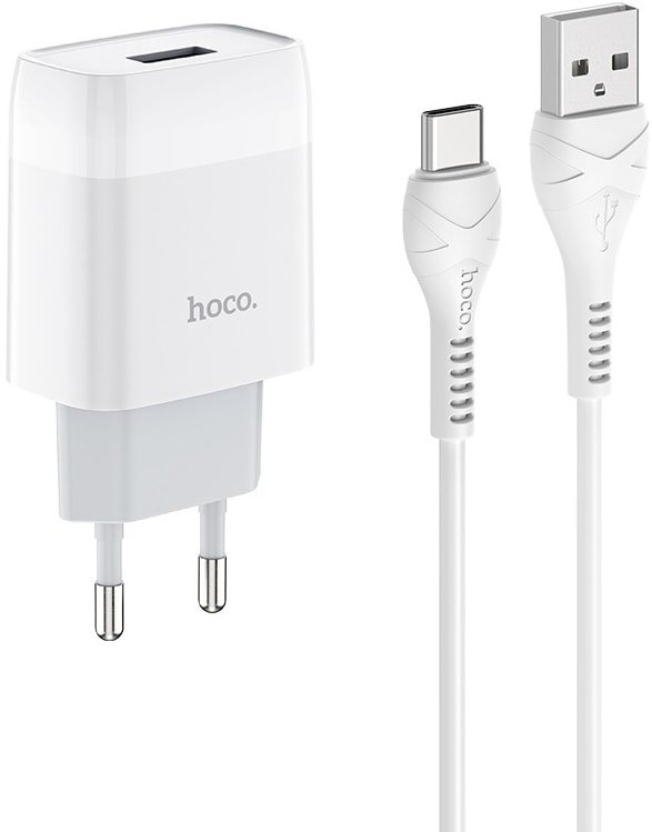 

Сетевое зарядное Hoco C72A USB Type-C (белый)