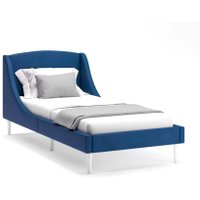 Кровать MONOFIX Лотти 90x200 (микровелюр/синий)