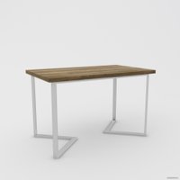 Кухонный стол Hype Mebel Дельта раздвижной 125x75 (белый/дуб галифакс олово)