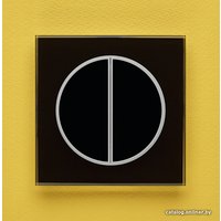 Беспроводной выключатель DeLUMO Takto двухканал. клавишный 9005 (классический черный)