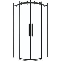Душевой уголок Grossman Classic 100x100x195 301.K33.04.1010.21.00 (черный матовый/прозрачное стекло) в Лиде