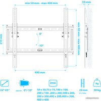 Кронштейн для телевизора Kromax IDEAL-4 (черный)