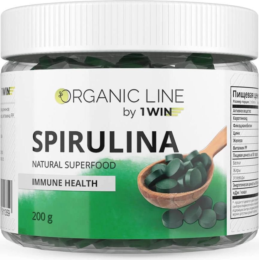 

БАД 1WIN Спирулина детокс/Spirulina суперфуд (400 таблеток)